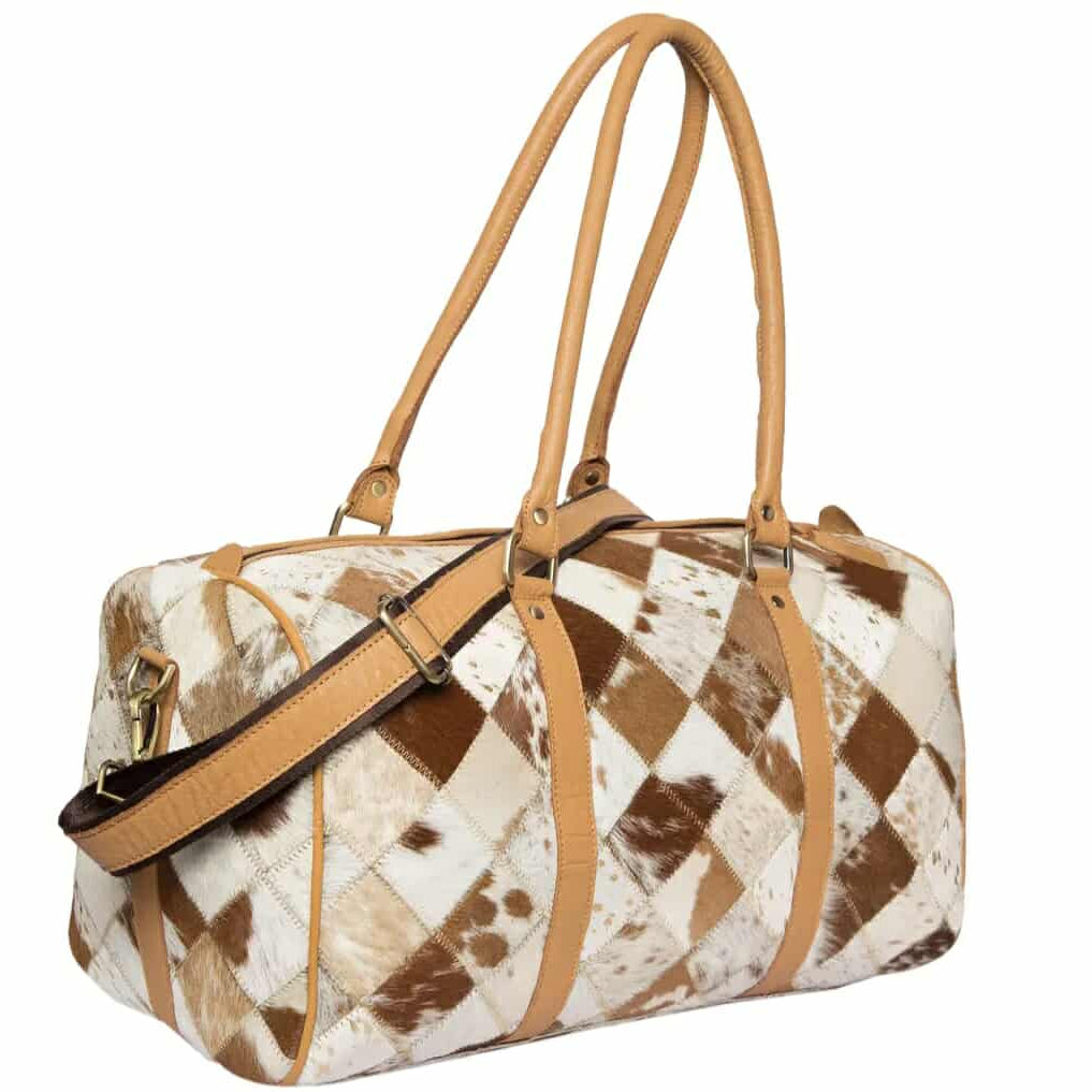 Travel Bag - Cowhide patchwork