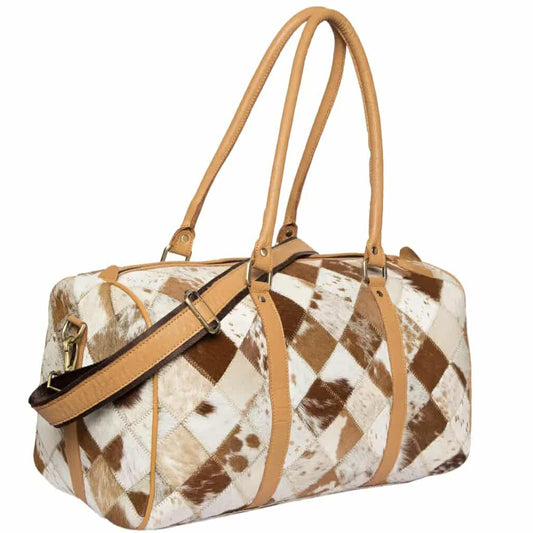 Travel Bag - Cowhide patchwork