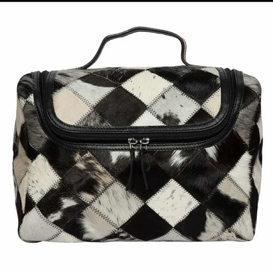 Cowhide Toiletry Bag | Hand Tooled Leather Travel Bag – DEX Saddlery