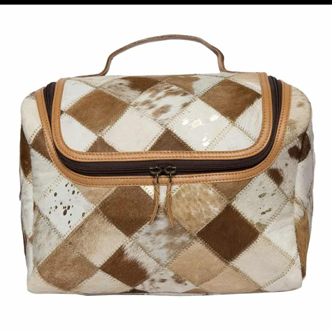 Cowhide Toiletry Bag | Hand Tooled Leather Travel Bag – DEX Saddlery