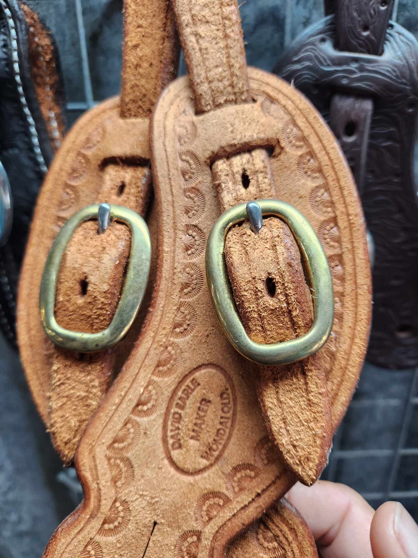 Spur straps tooled