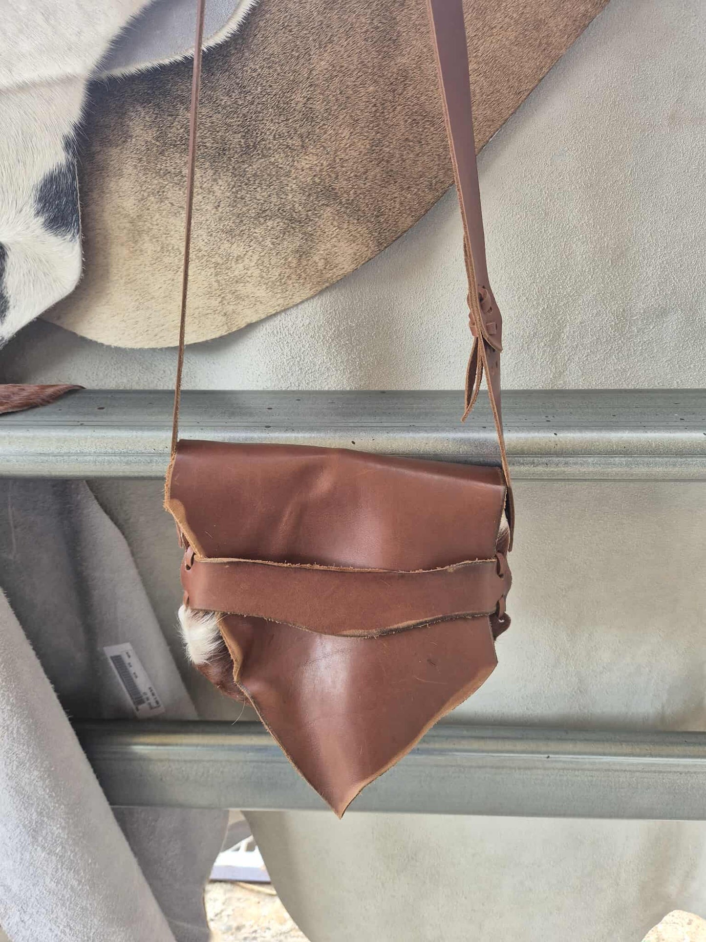 Davania Hand made crossbody bag -Rustic natural edge - Australian Made
