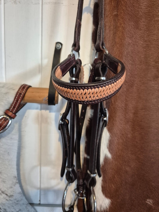 Braided brow Western bridle